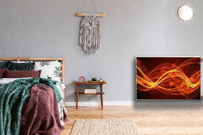 Mágneses radiátor takaró Piros láng