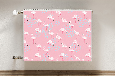 Mágneses radiátor takaró Flamingók