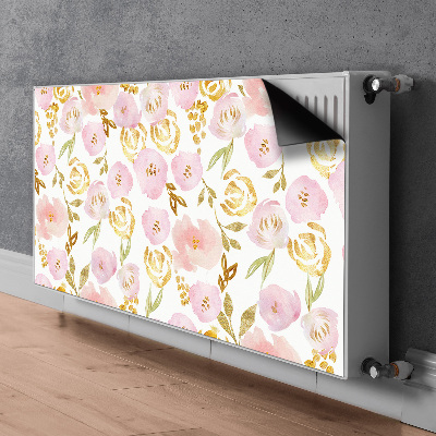 Mágneses radiátor takaró Rózsaszín virágok