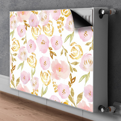 Mágneses radiátor takaró Rózsaszín virágok