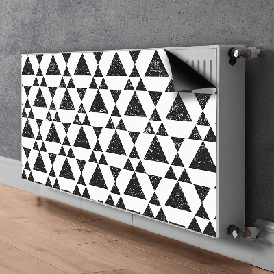 Mágneses radiátor takaró Feketefehér háromszögek