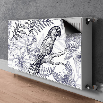 Mágneses radiátor takaró Vázlatos papagáj