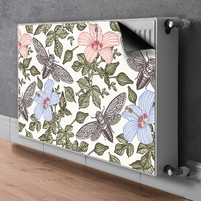 Mágneses radiátor takaró Pillangók a virágok között