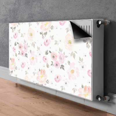 Mágneses radiátor takaró Akvarell virágok