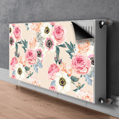 Mágneses radiátor takaró Pasztell virágok