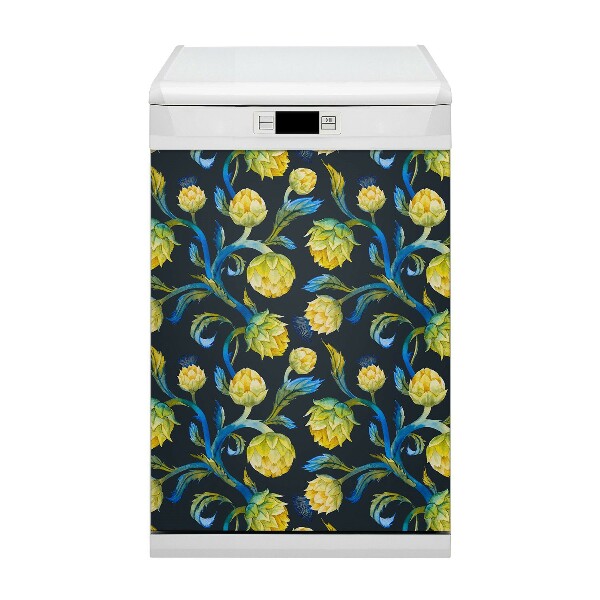 Dekoratív mosogatógép mágnes Articsóka virágok