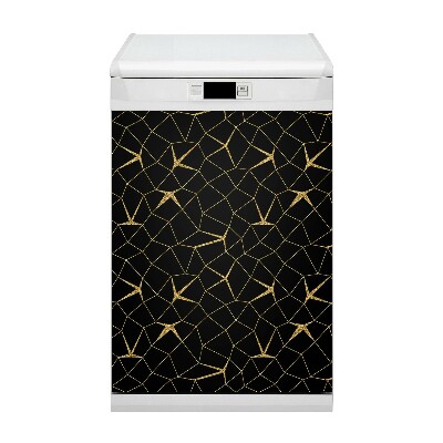 Dekoratív mágnes mosogatógéphez Arany és fekete mozaik