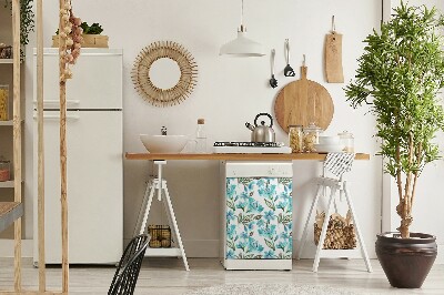 Dekoratív mágnes mosogatógéphez Türkiz virágok