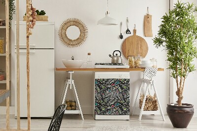 Dekoratív mosogatógép mágnes Falfirkálás