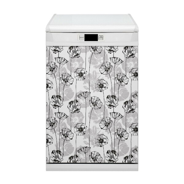 Dekoratív mosogatógép mágnes Csillogó virágok