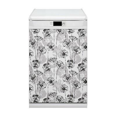 Dekoratív mosogatógép mágnes Csillogó virágok