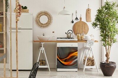 Dekoratív mágnes mosogatógéphez Narancssárga absztrakció