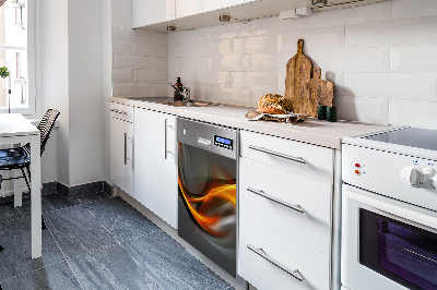 Dekoratív mágnes mosogatógéphez Narancssárga absztrakció