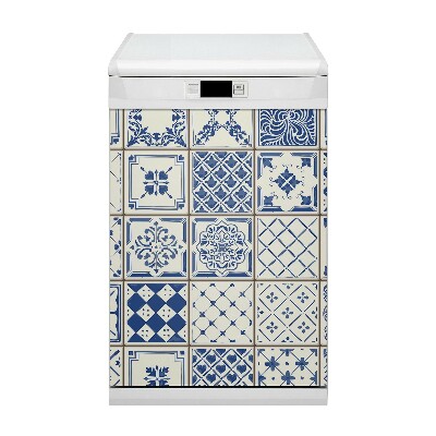Dekoratív mágnes mosogatógéphez Kék csempe