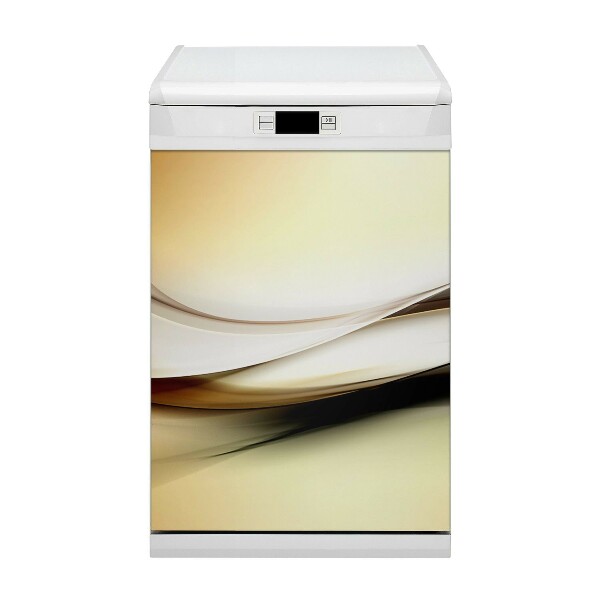 Dekoratív mágnes mosogatógéphez Bézs absztrakció