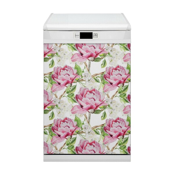Dekoratív mosogatógép mágnes Rózsaszínű pünkösdi rózsa
