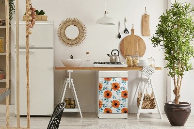 Dekoratív mágnes mosogatógéphez Narancssárga virág