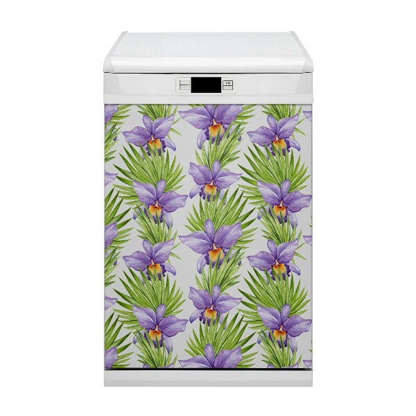 Dekoratív mosogatógép mágnes Lila virágok
