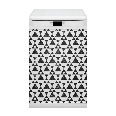 Dekoratív mosogatógép mágnes Fekete háromszögek