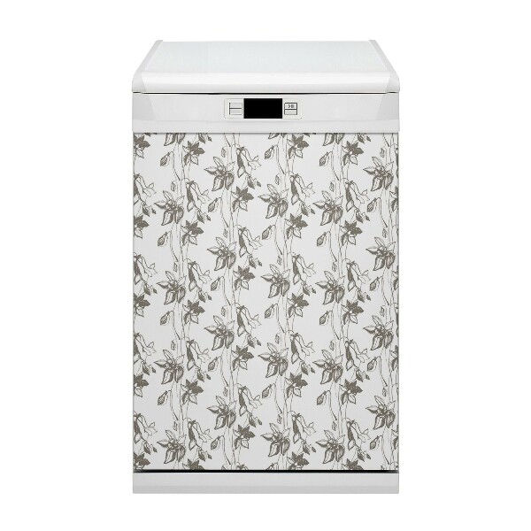 Dekoratív mosogatógép mágnes Virágrajz