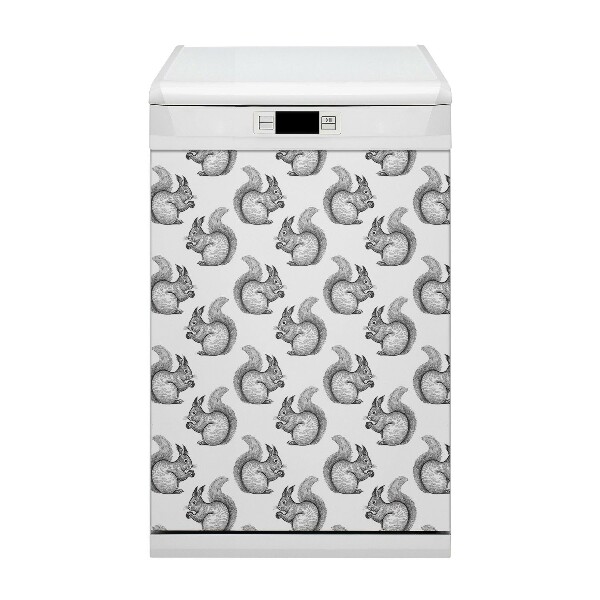 Dekoratív mosogatógép mágnes Mókusmozdulat