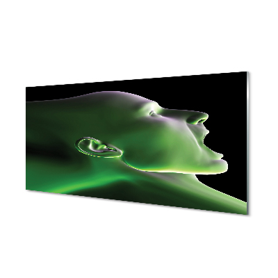 Akrilkép A fej ember zöld fény