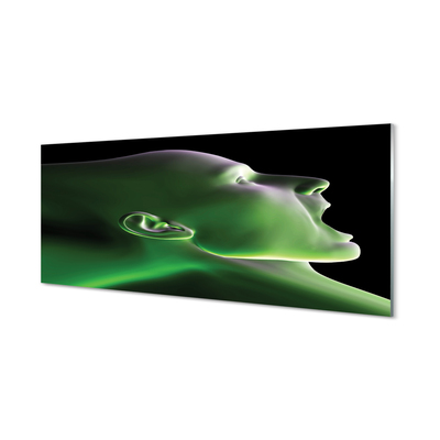 Akrilkép A fej ember zöld fény