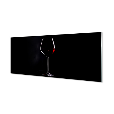 Akrilkép Fekete háttér egy pohár bor