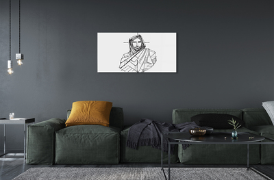 Akrilkép Jézus rajz