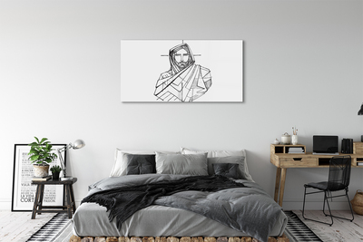 Akrilkép Jézus rajz