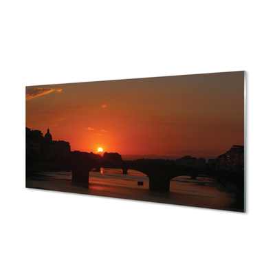 Akrilkép Olaszország River naplemente