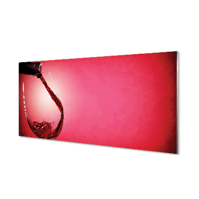 Akrilkép Piros háttér üveg bal