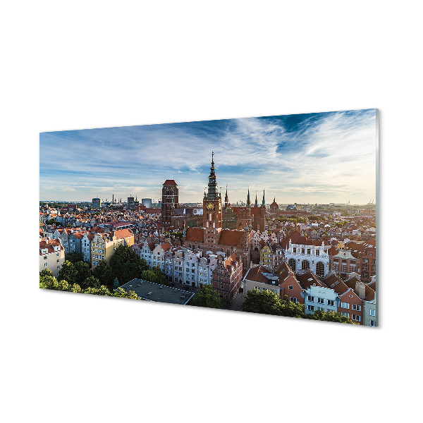 Akrilkép Gdansk Panoráma templom