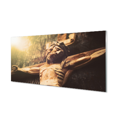 Akrilkép Jézus fából