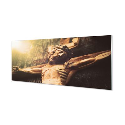 Akrilkép Jézus fából