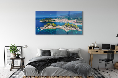 Akrilkép Görögország Panorama tengeri város