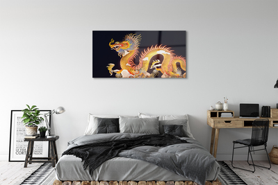 Akrilkép Arany japán sárkány