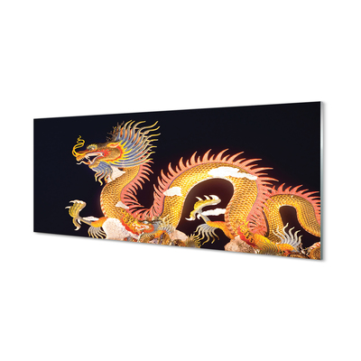 Akrilkép Arany japán sárkány