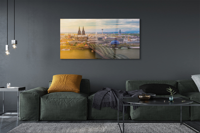 Akrilkép Németország panoráma folyó híd