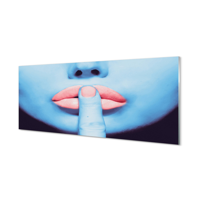 Akrilkép Nő neon ajkak