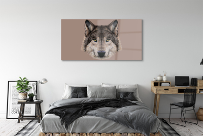Akrilkép festett farkas