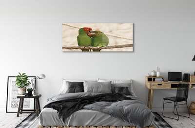 Akrilkép zöld papagájok