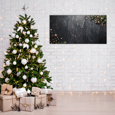 Akrilkép Karácsonyfa fa díszek