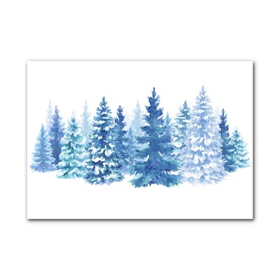 Akrilkép Karácsonyi fák, hó, tél