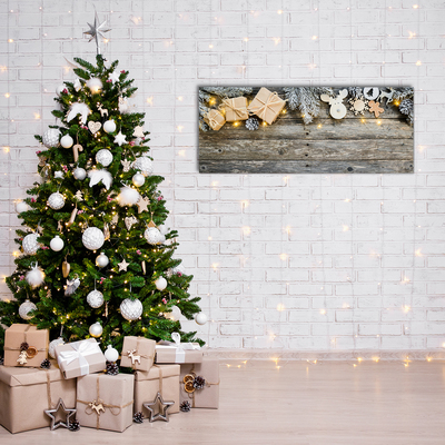 Akrilkép Karácsonyfa. Karácsonyi ajándékok dekorációja