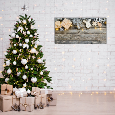 Akrilkép Karácsonyfa. Karácsonyi ajándékok dekorációja