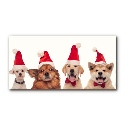 Akrilkép Mikulás kutyái karácsonyi karácsony