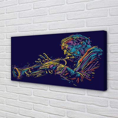 Canvas képek trombita férfi