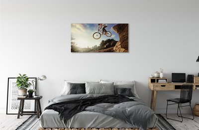 Canvas képek Hegyi kerékpár ég felhők