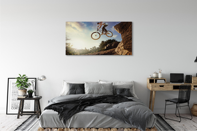 Canvas képek Hegyi kerékpár ég felhők
